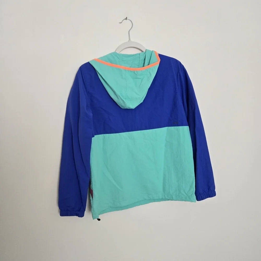 Saucony Colorful 80's inspired half-zip Pullover Windbreaker with hood | small